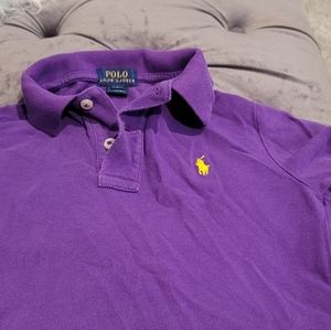Boys Purple Short Sleeve Polo